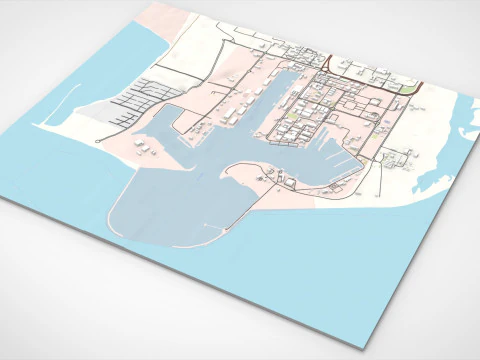Shahid Bahonar Port Iran 3D Model