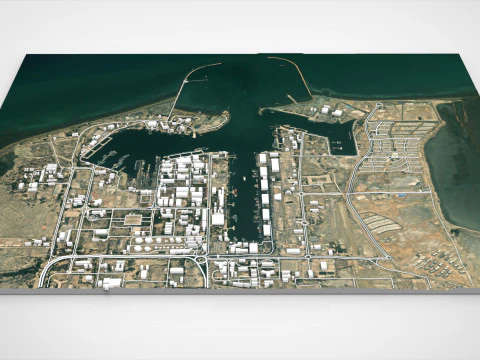 Shahid Bahonar Port Iran 3D Model
