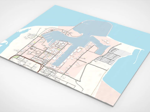 Shahid Bahonar Port Iran 3D Model
