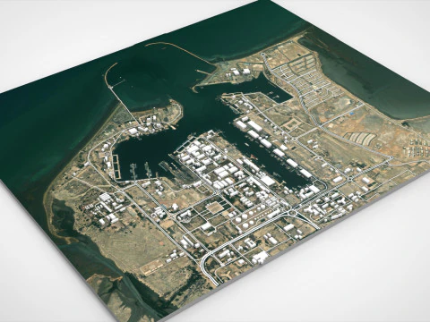 Shahid Bahonar Port Iran 3D Model