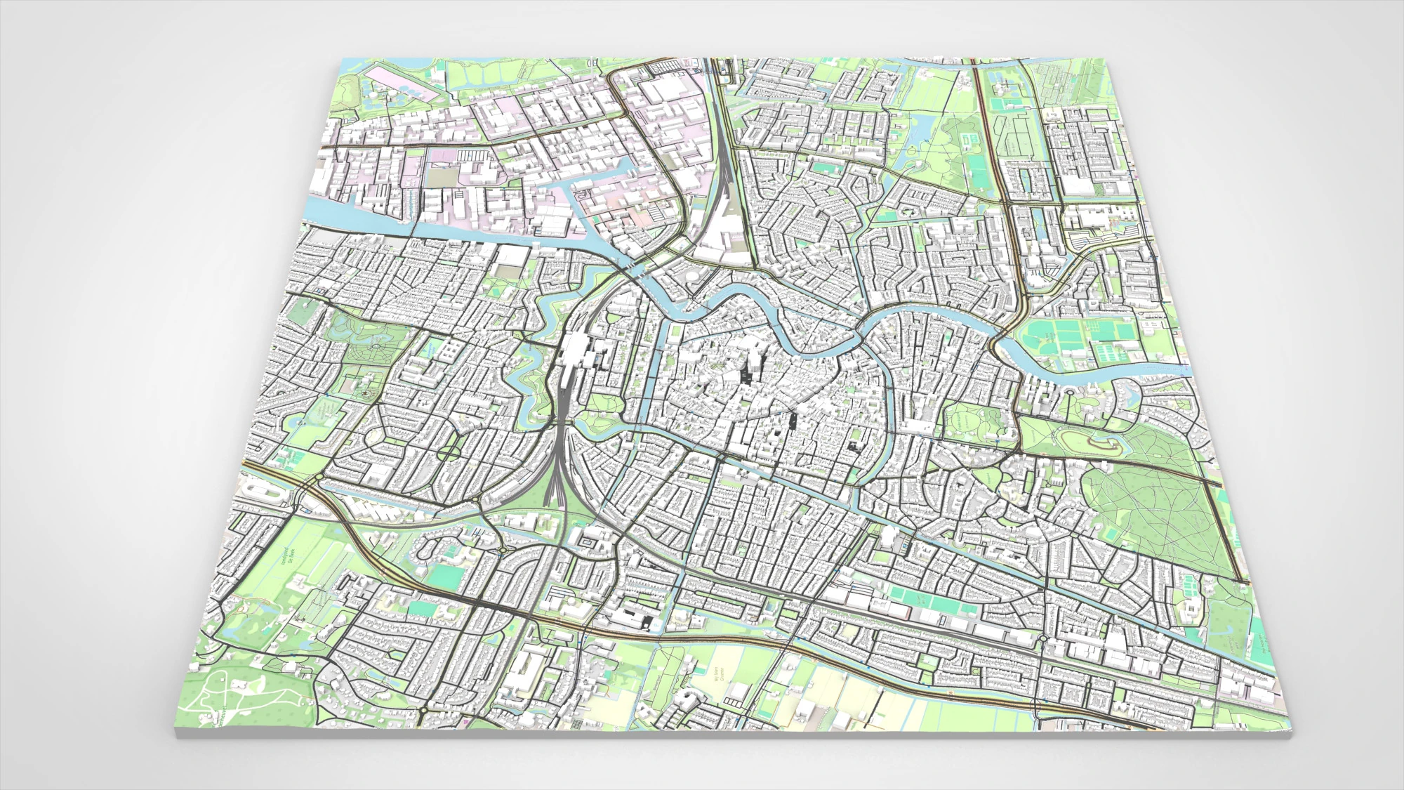 Cityscape Haarlem Netherlands 3D Model .c4d .max .obj .3ds .fbx .stl .blend 