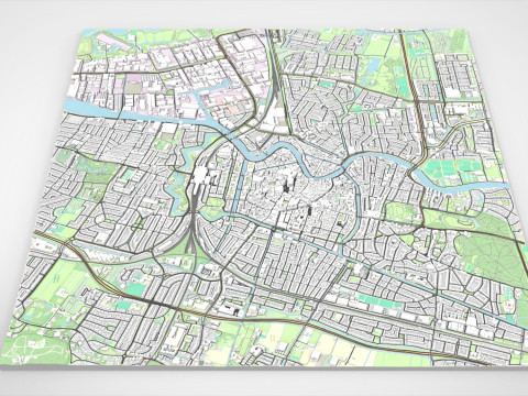 Cityscape Haarlem Netherlands 3D Model