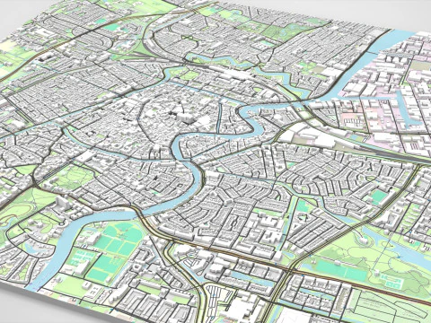Cityscape Haarlem Netherlands 3D Model