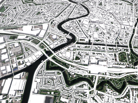 Cityscape Haarlem Netherlands 3D-Modell