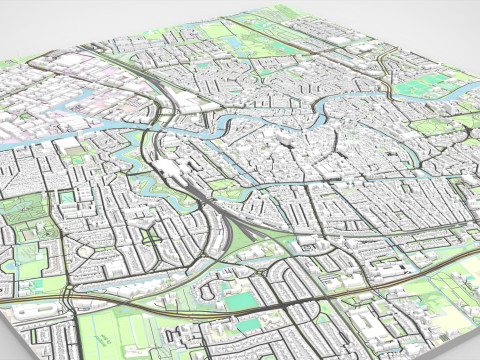 Cityscape Haarlem Netherlands 3D-Modell