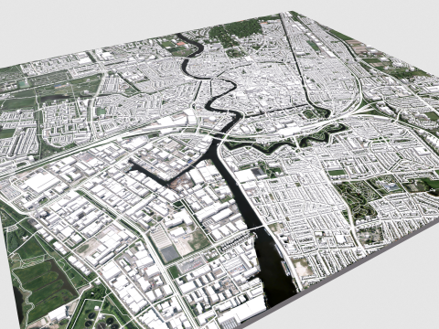 Cityscape Haarlem Netherlands 3D-Modell