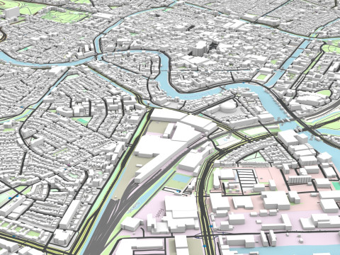 Cityscape Haarlem Netherlands 3D-Modell