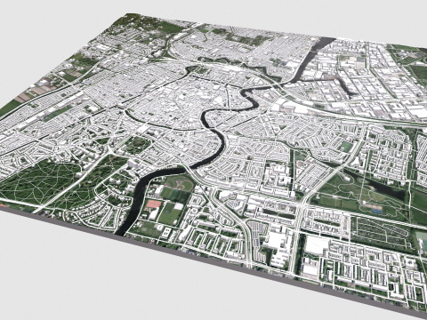 Cityscape Haarlem Netherlands 3D-Modell