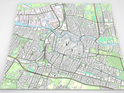Cityscape Haarlem Netherlands 3D-Modell