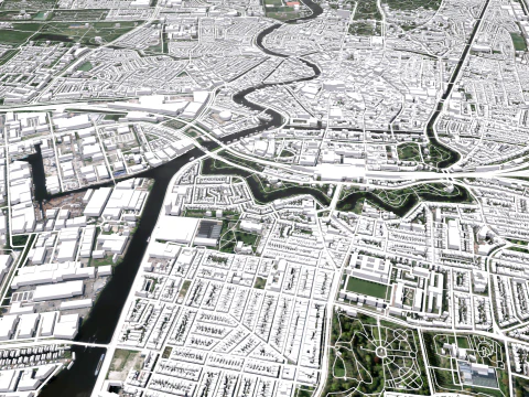 Cityscape Haarlem Netherlands 3D Model