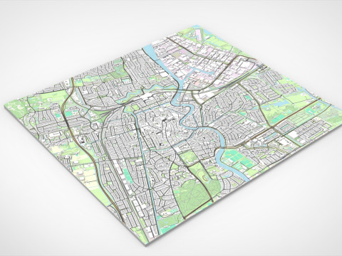 Cityscape Haarlem Netherlands 3D-Modell