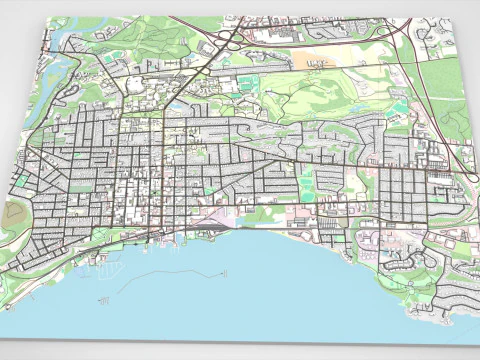 Paisagem urbana Burlington Vermont EUA Modelo 3D