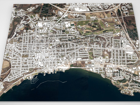 Cityscape Burlington Vermont USA 3D Model