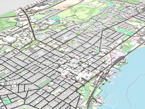 Cityscape Burlington Vermont USA 3D Model