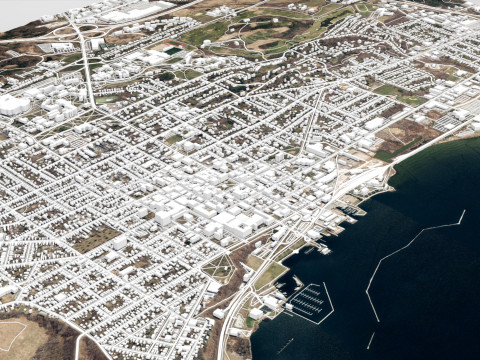 Cityscape Burlington Vermont USA 3D Model