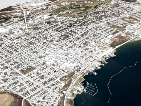 Cityscape Burlington Vermont USA 3D Model