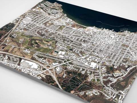 Cityscape Burlington Vermont USA 3D Model