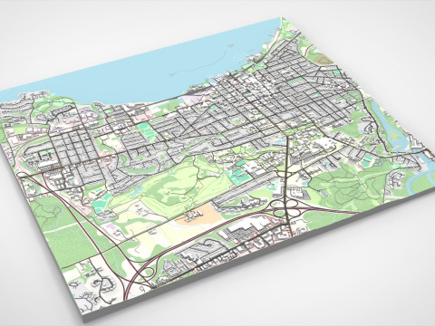 Cityscape Burlington Vermont USA 3D Model