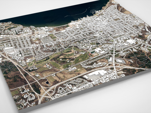 Cityscape Burlington Vermont USA 3D Model