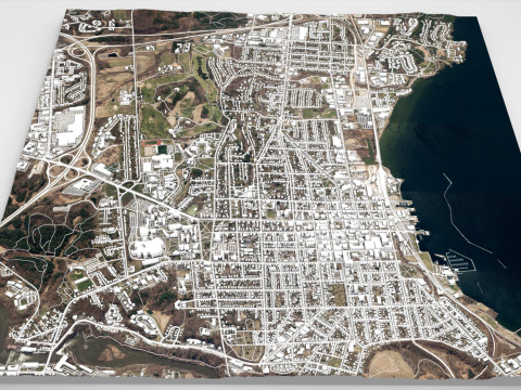 Cityscape Burlington Vermont USA 3D Model