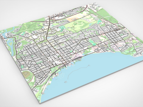 Cityscape Burlington Vermont USA 3D Model