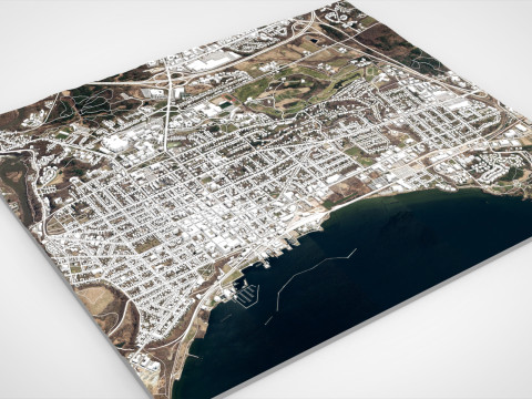 Cityscape Burlington Vermont USA 3D Model