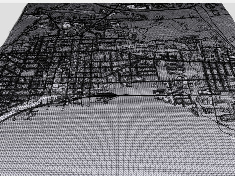 Cityscape Burlington Vermont USA 3D Model
