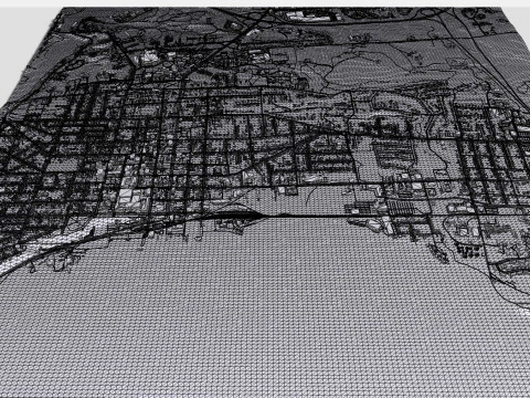 Cityscape Burlington Vermont USA 3D Model