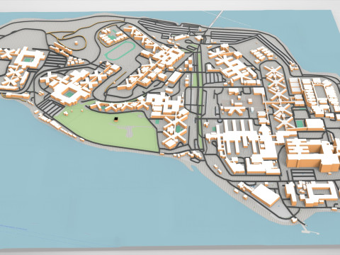 Rikers Island NY USA Model 3D