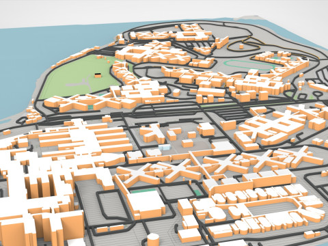 Rikers Island NY USA 3D Model