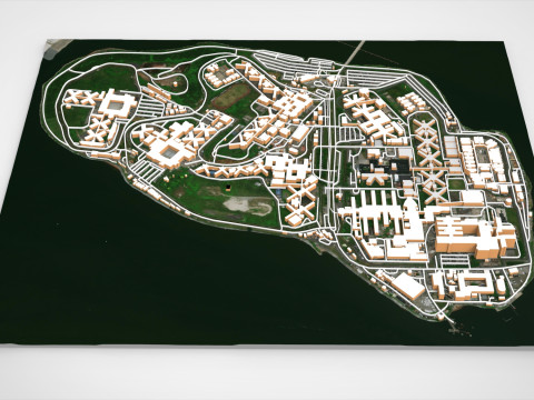 Rikers Island NY USA 3D Model