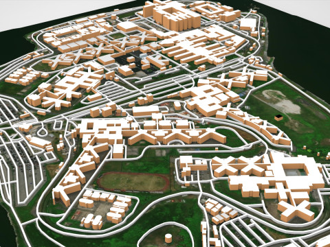 Rikers Island NY USA 3D Model