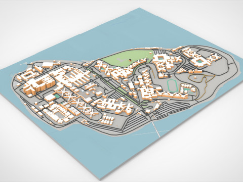 Rikers Island NY USA 3D Model