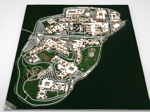 Rikers Island NY USA 3D Model
