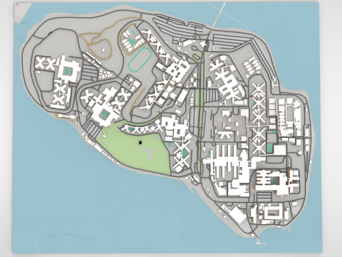 Rikers Island NY USA 3D Model