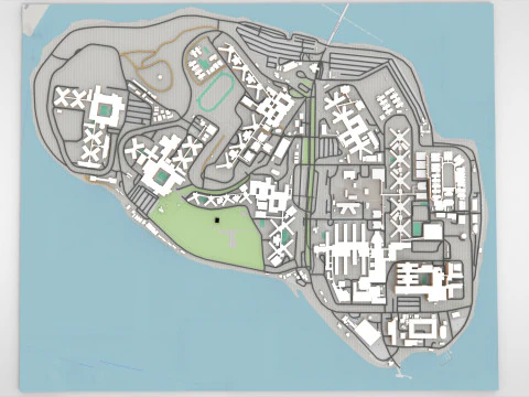 Rikers Island NY USA 3D Model