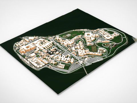 Rikers Island NY USA 3D Model