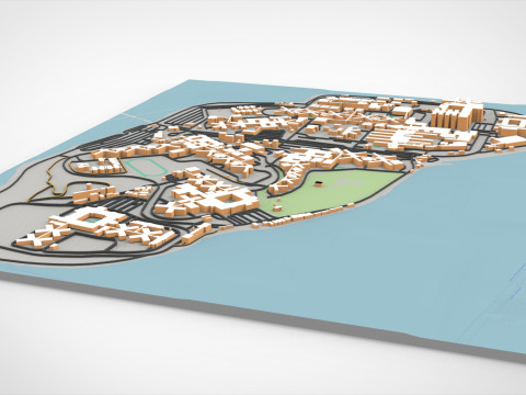 Rikers Island NY USA 3D Model