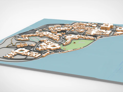 Rikers Island NY USA 3D Model