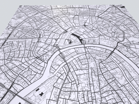The Garden Ring Moscow Streets and roads 3D मॉडल