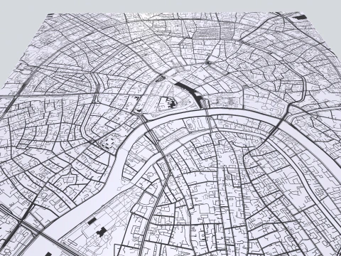 The Garden Ring Ruas e estradas de Moscou Modelo 3D