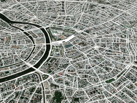 The Garden Ring Ruas e estradas de Moscou Modelo 3D