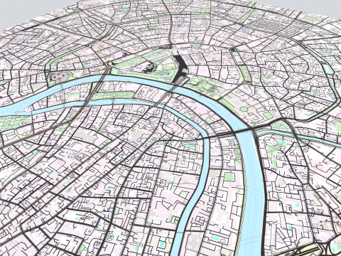 The Garden Ring Moscow Streets and roads 3D मॉडल