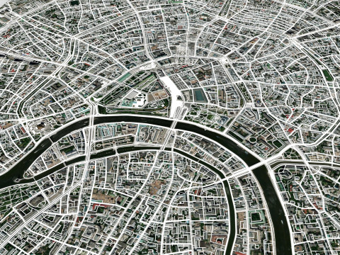 The Garden Ring Moscow Streets and roads 3D मॉडल