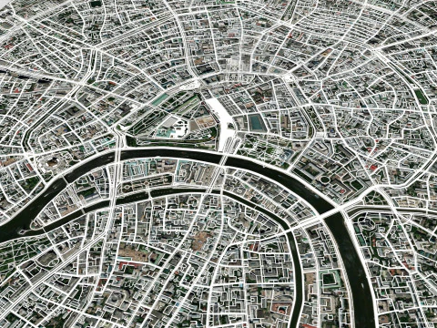 The Garden Ring Ruas e estradas de Moscou Modelo 3D