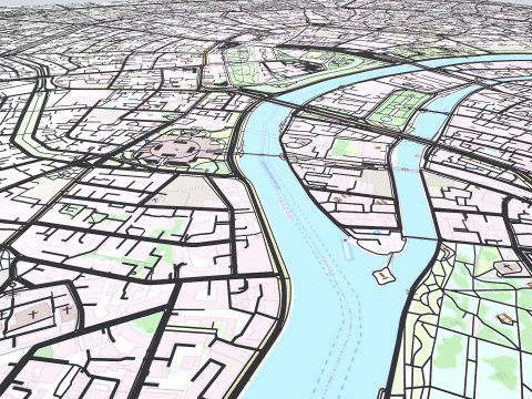 The Garden Ring Moscow Streets and roads 3D मॉडल