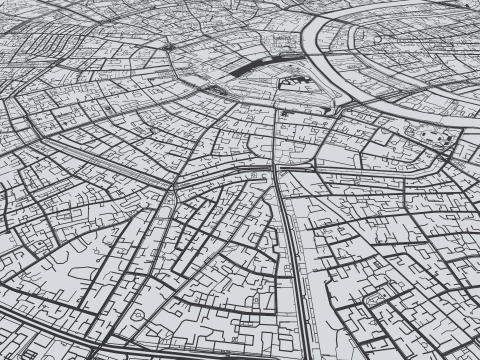 The Garden Ring Moscow Streets and roads 3D मॉडल