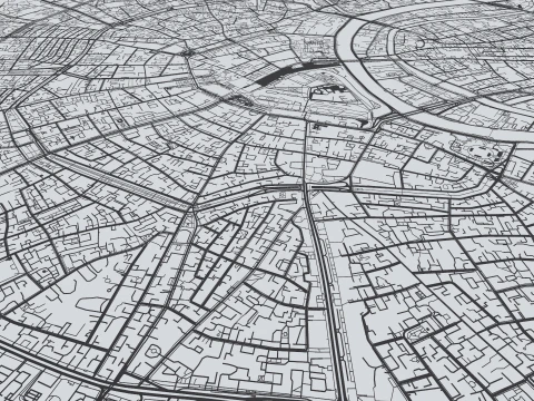 The Garden Ring Ruas e estradas de Moscou Modelo 3D
