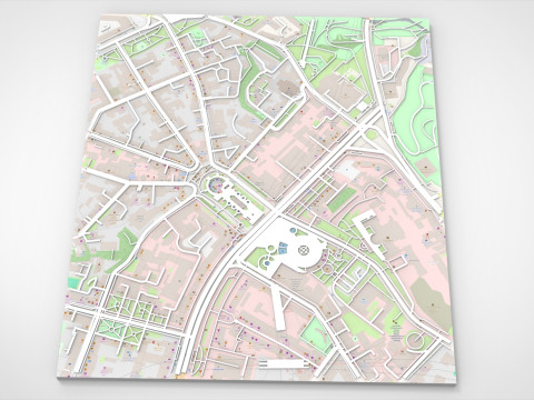 Cityscape Kyiv Ukraine fragment city - streets and roads 3D मॉडल