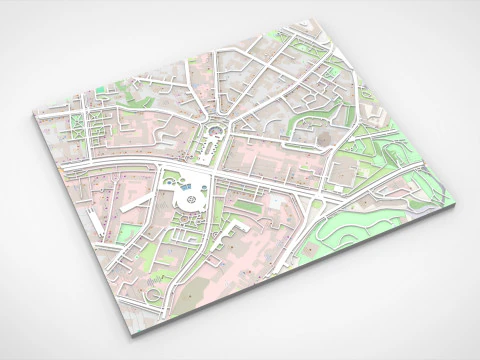 Cityscape Kyiv Ukraine fragment city - streets and roads 3D Model